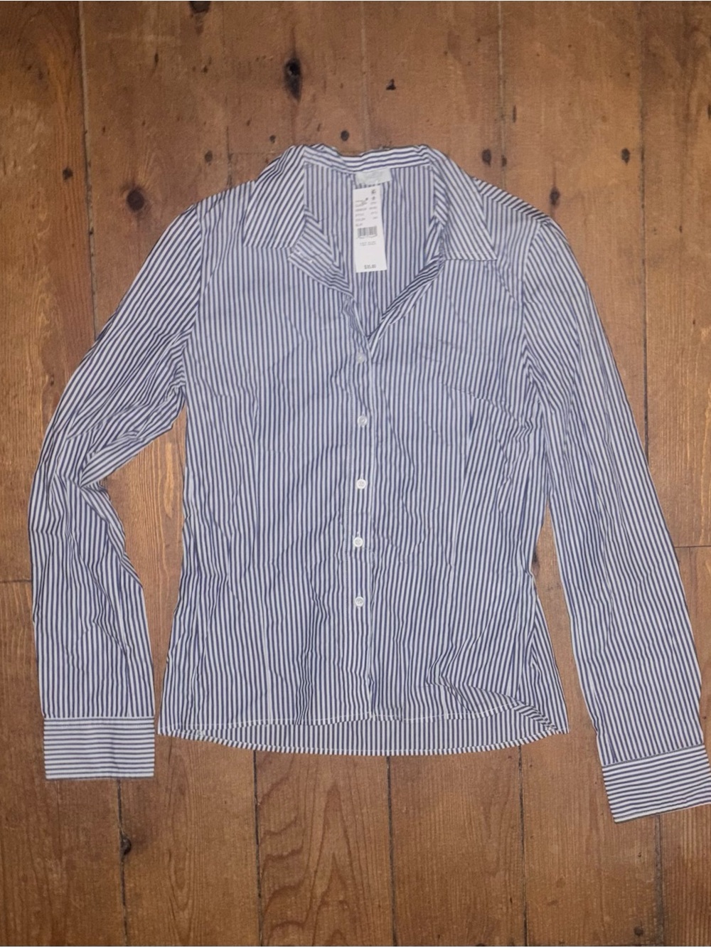 John Galt Blue & White Striped Button-Down Shirt